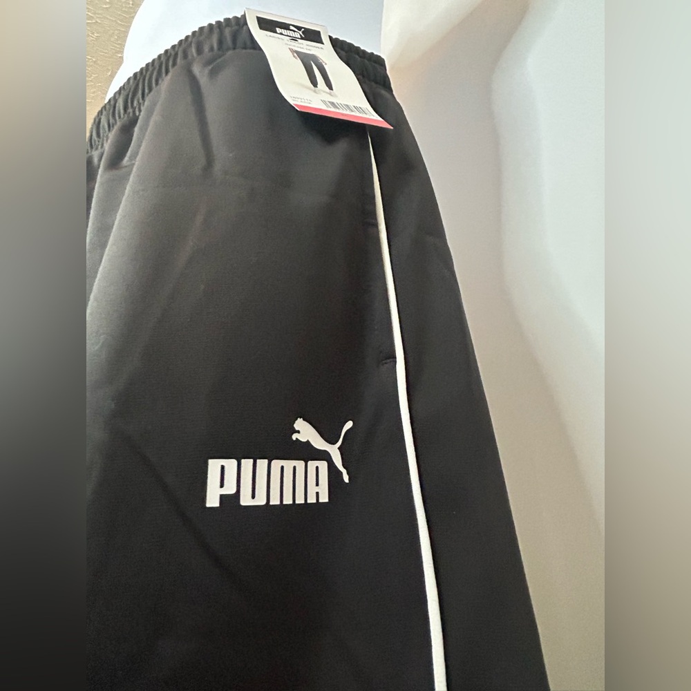 PUMA Black Tricot Track Joggers M NWT Blokecore Soccer Streetwear